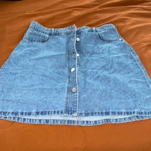 JEAN BUTTON UP SKIRT